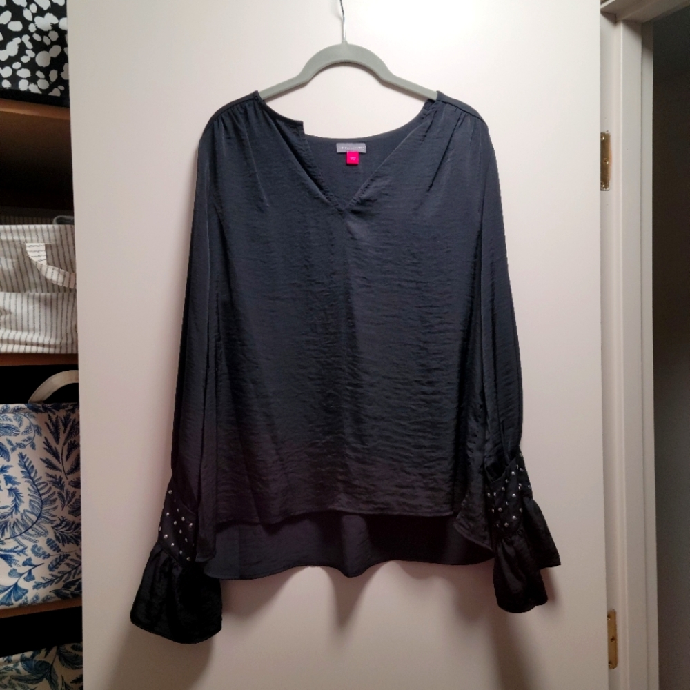Vince Camuto black silk shirt